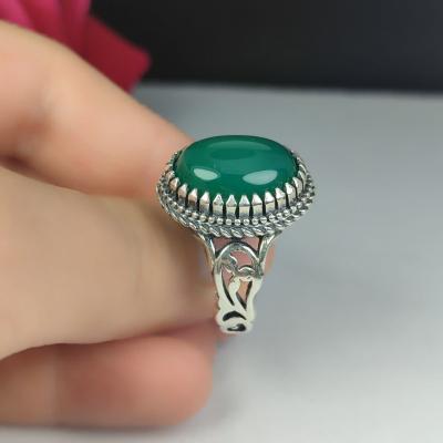 انگشتر مرانه عقیق سبز کد 1387