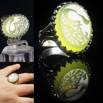 انگشتر نقره رکاب نیزه باحکاکی مظلوم حسین کد 1146
