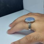 انگشتر نقره عیار 925 با سنگ عقیق قرمز رکاب ضریح– کد 1042